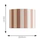image 5 of ValueLights Callie Natural & Brown Stripe Large Lamp Shade & Bulb | Multi