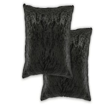 Crushed Velvet Cushion Cover 43cm x 43cm Black | Black | Black