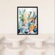 image 2 of Abstract Cacti Garden Watercolour Cactus Black Framed Wall Art Print A4