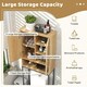 image 6 of COSTWAY Freestanding Toilet Storage Cabinet Bathroom Rack