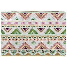 Colorful Striped gold style triangles (Rug) Gold | Medium: 80x150cm