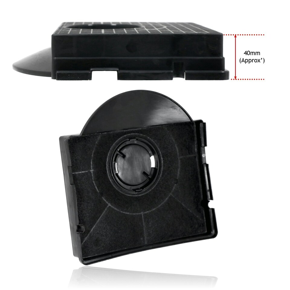 image 1 of SPARES2GO CHF303 Type Charcoal Carbon Odour Filter compatible with Hotpoint HSFX HTU32 Cooker Hood Fan Vent (Pack of 2)