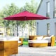 image 2 of Outsunny 3(m) Garden Banana Parasol Cantilever Umbrella, Wine Red