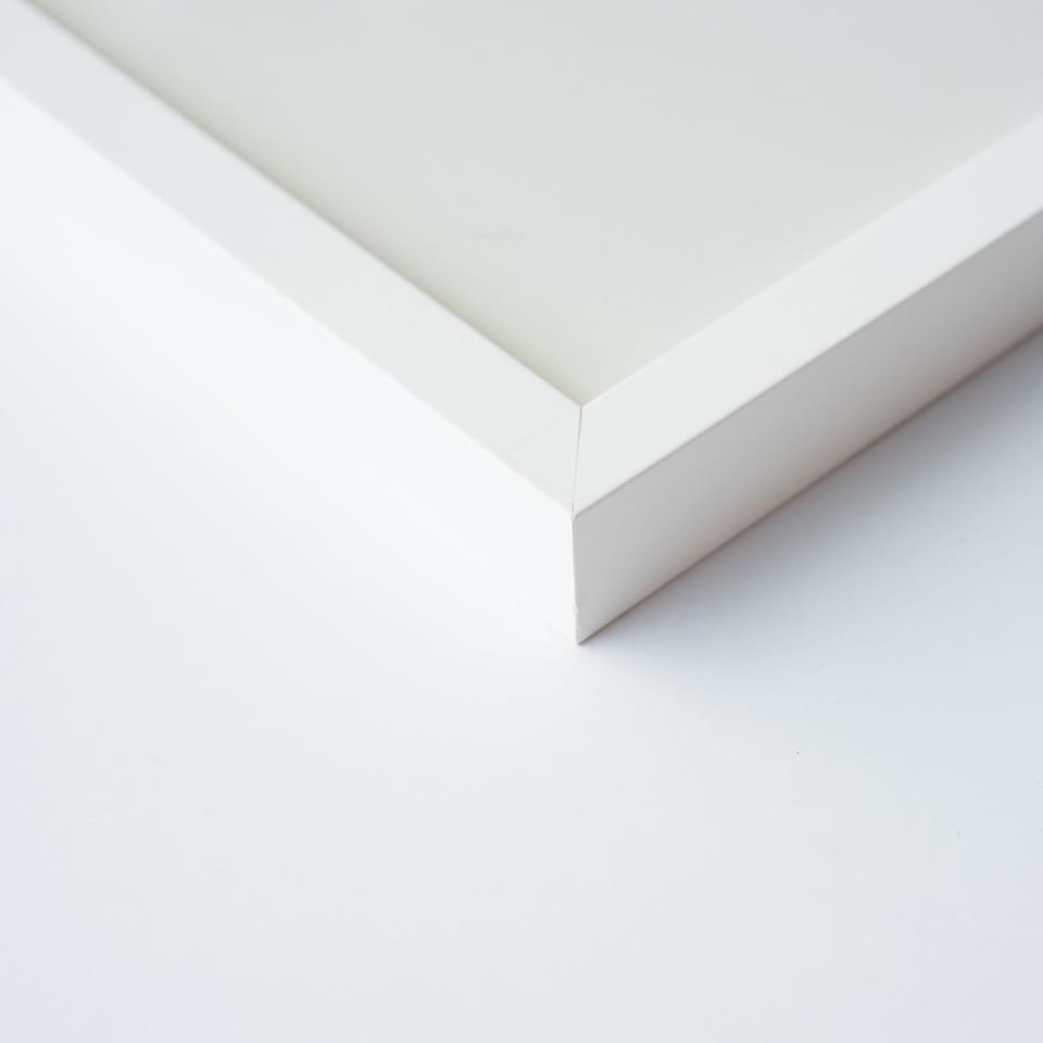 image 1 of Nielsen Quadrum Wooden Picture Frame - Real Glass - Matt White - A1 (59.4cm x 84.1cm)