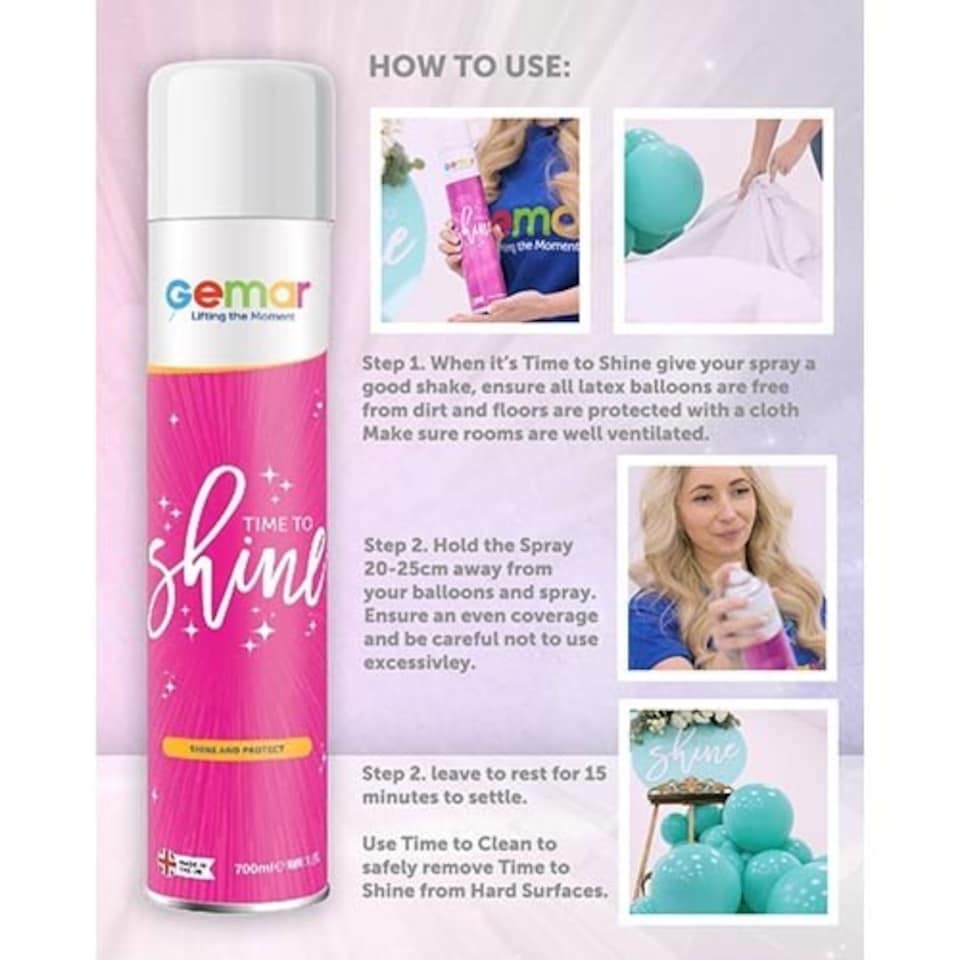 image 1 of Time To Shine Latex Balloon Spray 700ml