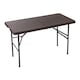 image 6 of 4ft 1.2m Folding Heavy Duty Outdoor Rattan Trestle Party Garden Table | Brown