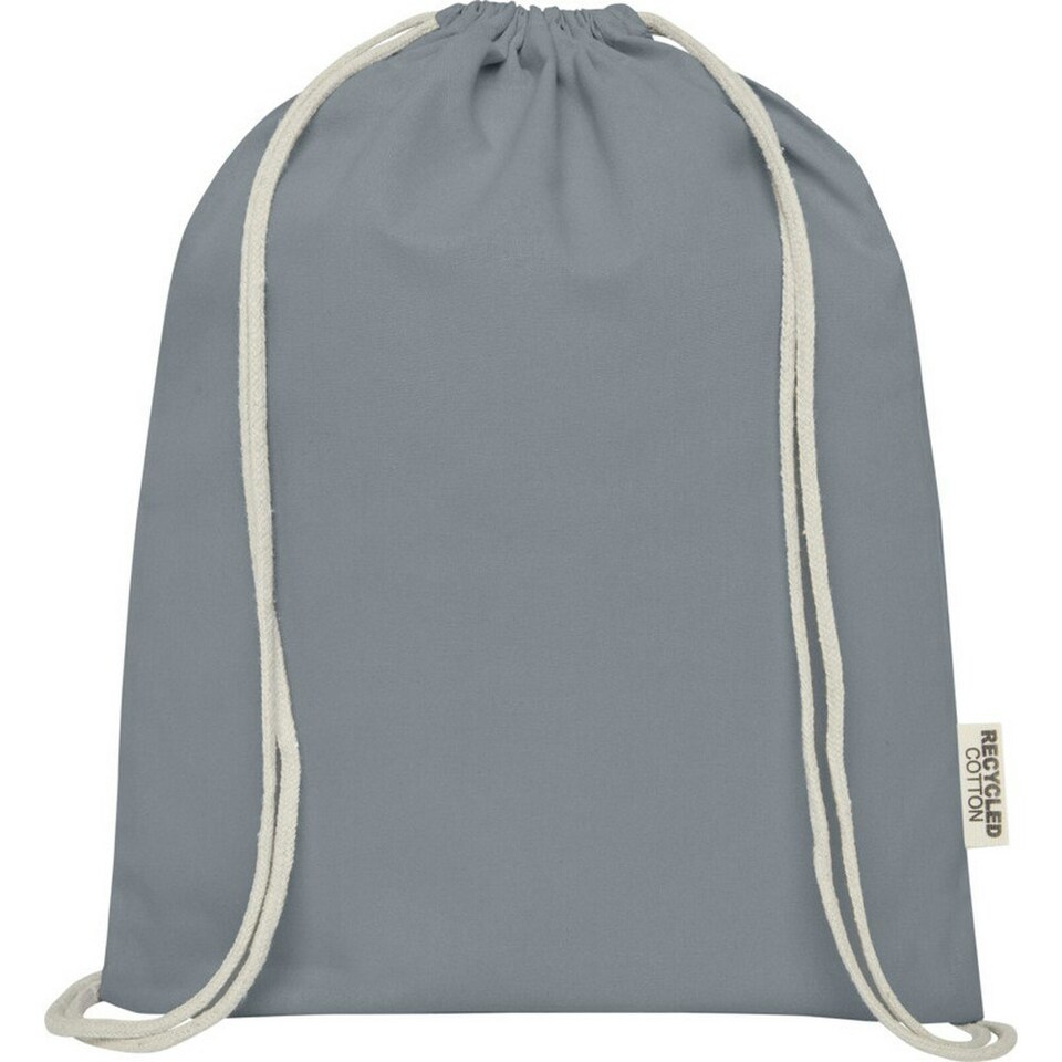 image 1 of Oregon Recycled Cotton Drawstring Bag - Grey - One Size Grey | One Size
