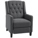 image 1 of HOMCOM Button Tufted Microfibre Cloth Recliner Armchair for Living Room, Grey