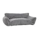 image 1 of Living and Home Plush Pet Sofa Bed with Removable Cover, Soft Cushion for Cats & Dogs | Grey | M
