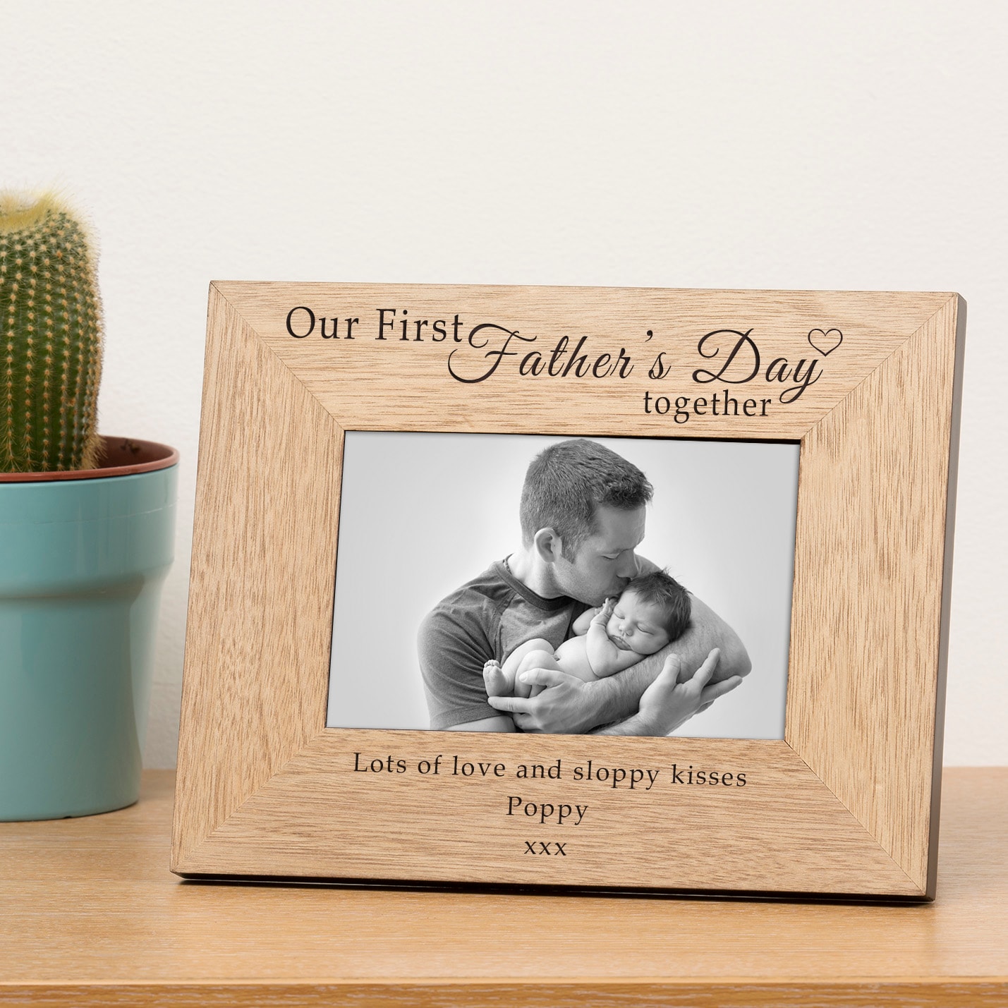 Personalised Our First Father's Day together Wood Picture Frame 7 x 5 Dad
