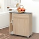 image 7 of HOMCOM Kitchen Storage Trolley Cart Cupboard Rolling Island Shelves Locking