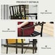 image 5 of Outsunny 2 PCs Stackable Outdoor Garden Chairs with Metal Slatted Design, Black