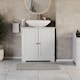 image 1 of Bath Vida Priano 2 Door Under Sink Freestanding Bathroom Cabinet, White | White | 1