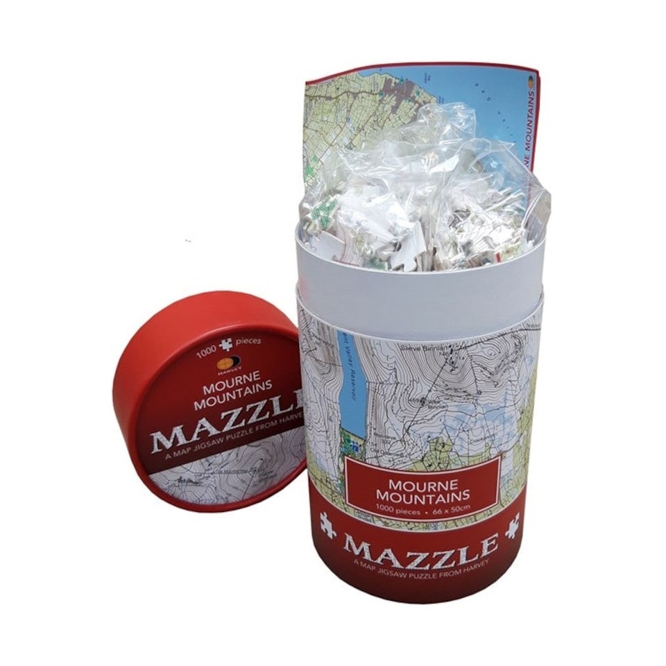 image 1 of Harvey Mourne Mountains Mazzle Map Jigsaw Puzzle 1000pcs