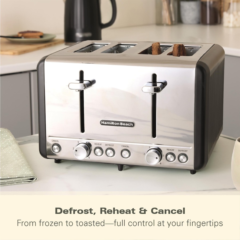 image 1 of Hamilton Beach Harmony 4 Slice Toaster Espresso