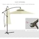 image 3 of Outsunny 2.7m Cantilever Banana Parasol Outdoor Sun Shade w/ Crank, Beige
