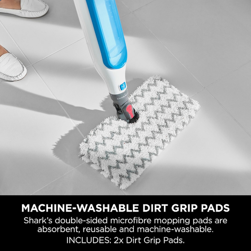 image 1 of Shark Klik n Flip Manual Steam Mop S6001UK White and Blue