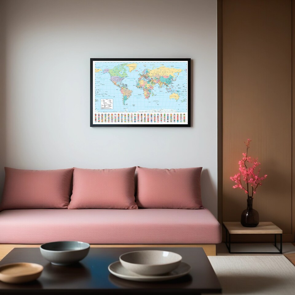 image 1 of Harper Collins World Map 61 x 91.5cm Maxi Poster
