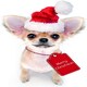 image 4 of Chihuahua Dog Santa Hat & Tag Design 3D Christmas Card