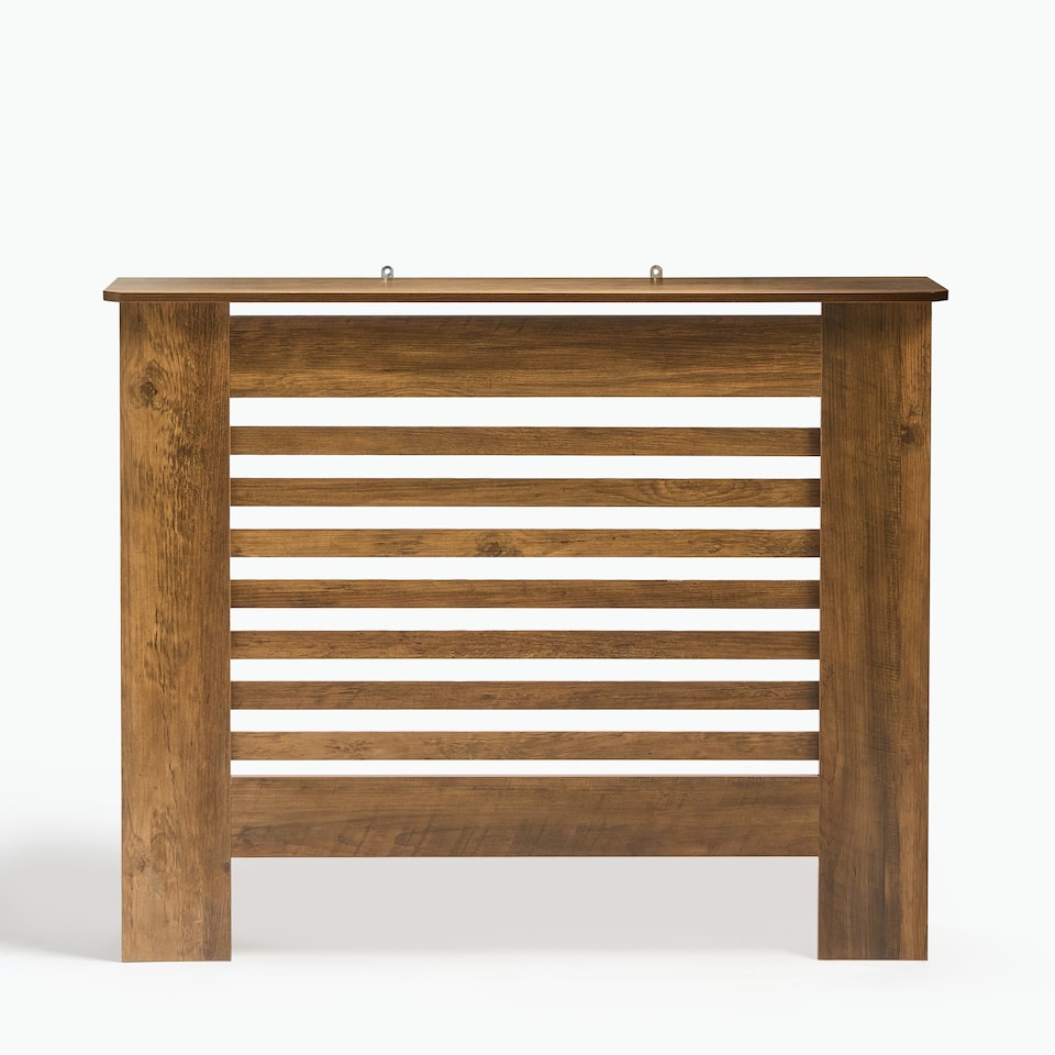 image 1 of OHS Wood Effect Radiator Cover Sideboard Shelf - Medium | Brown | Dark Wood