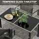 image 4 of Outsunny Rattan Garden Furniture for 4, Dining Table and Chairs, Mixed Grey