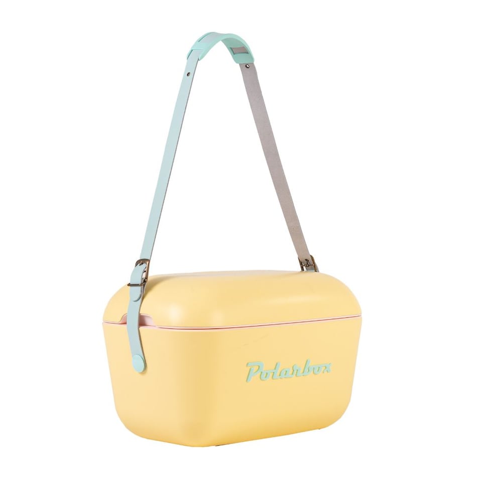 image 1 of Polarbox 12L Retro Coolbox - Yellow Cyan Pop