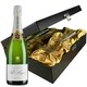 image 1 of Pol Roger Brut Reserve Champagne and Flutes in Wooden Hinged Presentation Box 75cl 12.5% abv