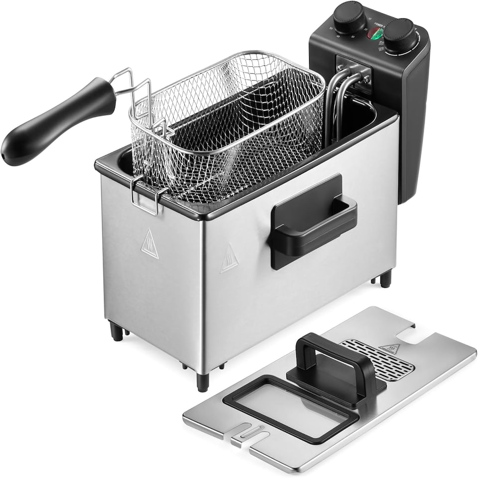 image 1 of VonShef Deep Fat Fryer 3L Stainless Steel 2000W