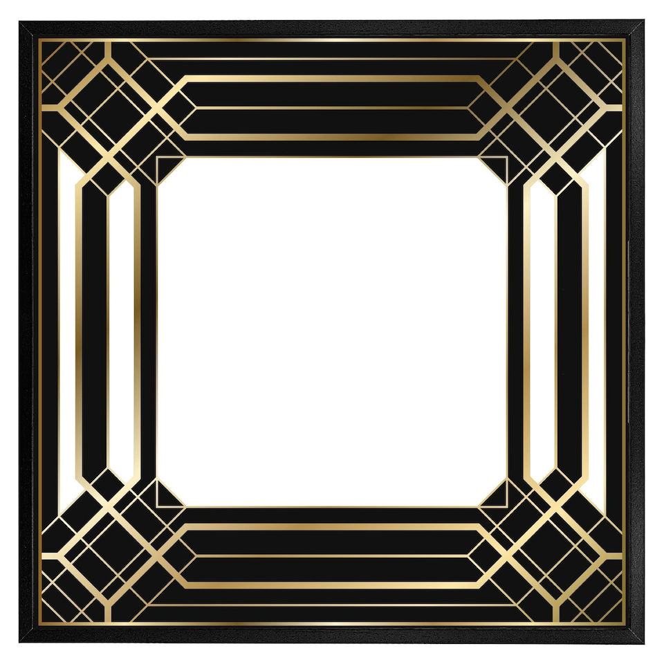 image 1 of Art deco black frame (Picture Frame) Brown | XL