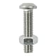 image 1 of Timco - Socket Screws & Hex Nuts - Button - Stainless Steel (Size M6 x 12 - 8 Pieces)