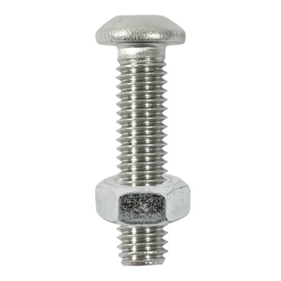 image 1 of Timco - Socket Screws & Hex Nuts - Button - Stainless Steel (Size M6 x 12 - 8 Pieces)