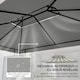 image 3 of Outsunny 3x4m Gazebo Canopy Replacement, 2 Tier Top Roof UV Cover Garden Patio Outdoor Sun Awning Shelters, Light Grey TOP COVER ONLY