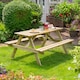 image 2 of Rowlinson Traditional Timber Picnic Table 1.5m Brown