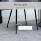 image 5 of HOMCOM Modern Set of 2 Upholstered Fabric Bucket Seat Dining Chairs, Grey
