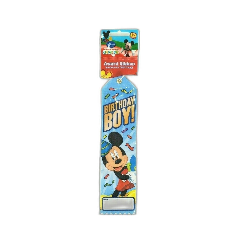 Disney Birthday Boy! Mickey Mouse Award Ribbon - Blue - One Size