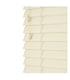 image 1 of 80cm Creme Smooth Finish Faux Wood Venetian Blinds with Strings  (120cm Drop) | Cream | Cream