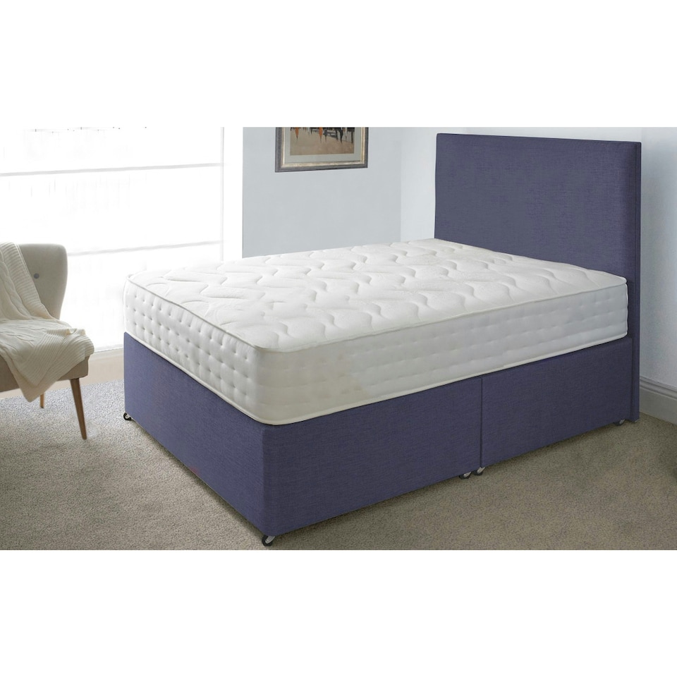 image 1 of Sleep-Fusion Hybrid Mattress - 20cm Deep, Plush Feel, Cooltouch+ Breathable | White | Small Double