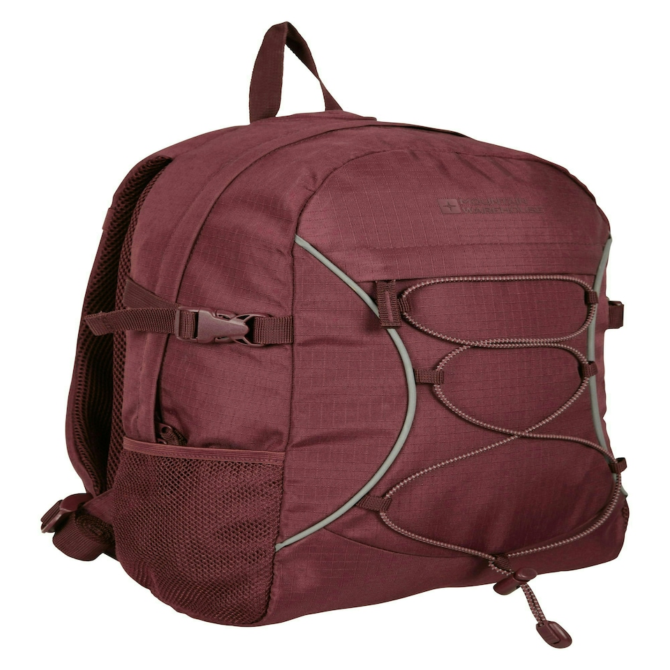 image 1 of Mountain Warehouse Bolt 18L Backpack Rucksack Padded Straps Multi Pocket Day Bag Red | Burgundy