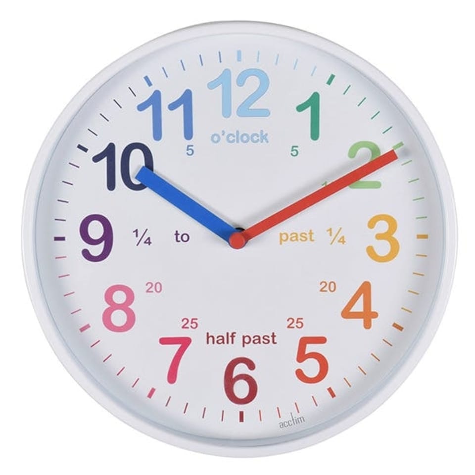 image 1 of Acctim Wickford Kids Wall Clock White