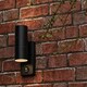 image 1 of ValueLights Black PIR Outdoor Wall Up-Down Light with 5W Cool White Bulb Black