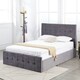 image 4 of Ottoman Storage Bed grey 4ft small double velvet cushioned bedroom