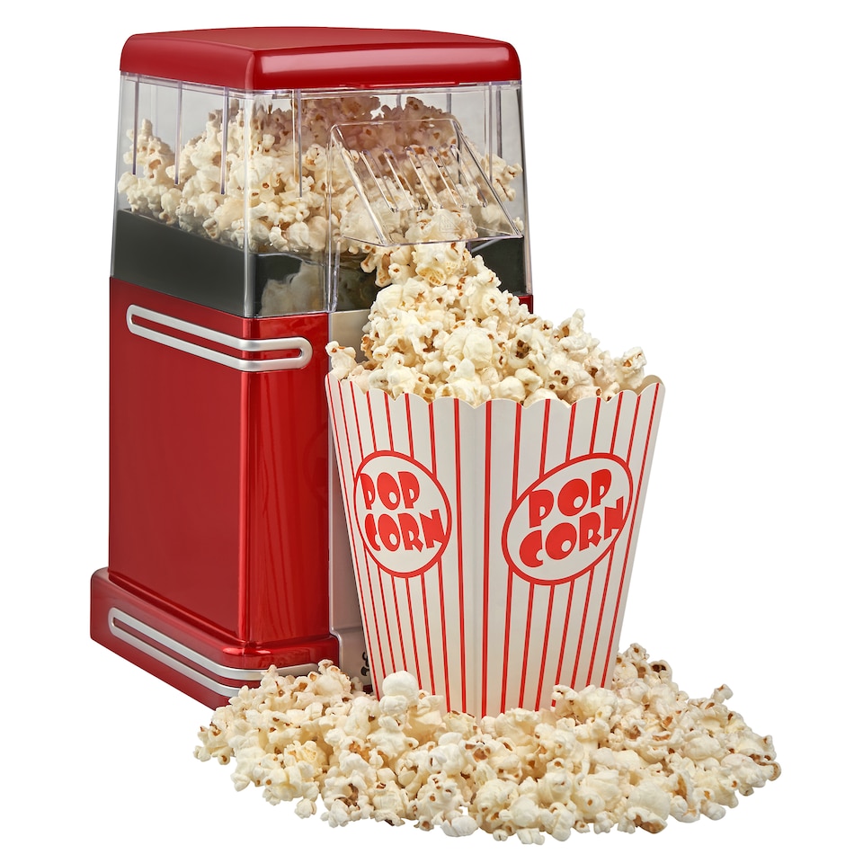 image 1 of Cooks Professional Retro Popcorn Maker Machine 1200W with 8 Boxes & One Touch Operation