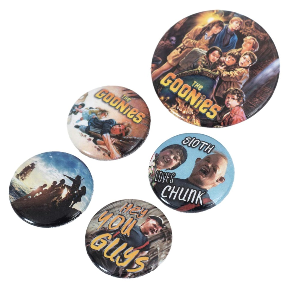 image 1 of The Goonies Button Badge Set (Pack of 5) - Multicoloured - One Size