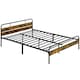 image 6 of HOMCOM King Bed Frame with Headboard, No Box Spring Needed, Brown