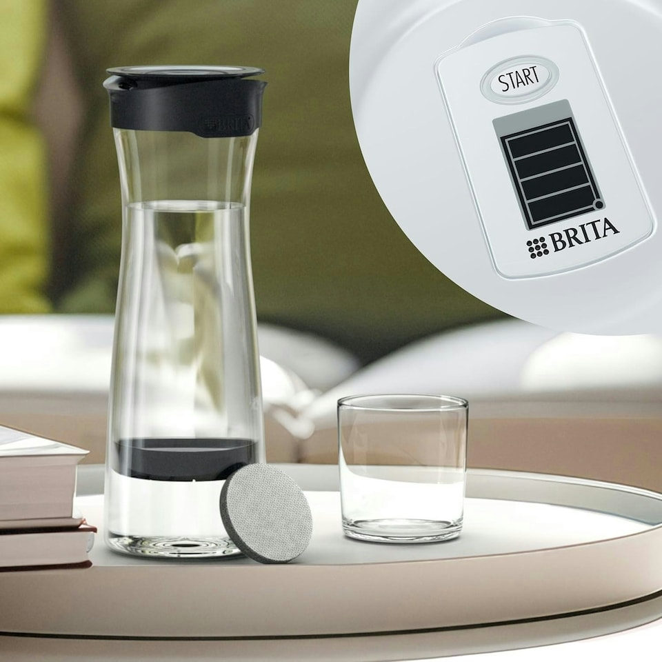 image 1 of BRITA Fill and Serve Water Filter Carafe, 1.3L, Dark Grey
