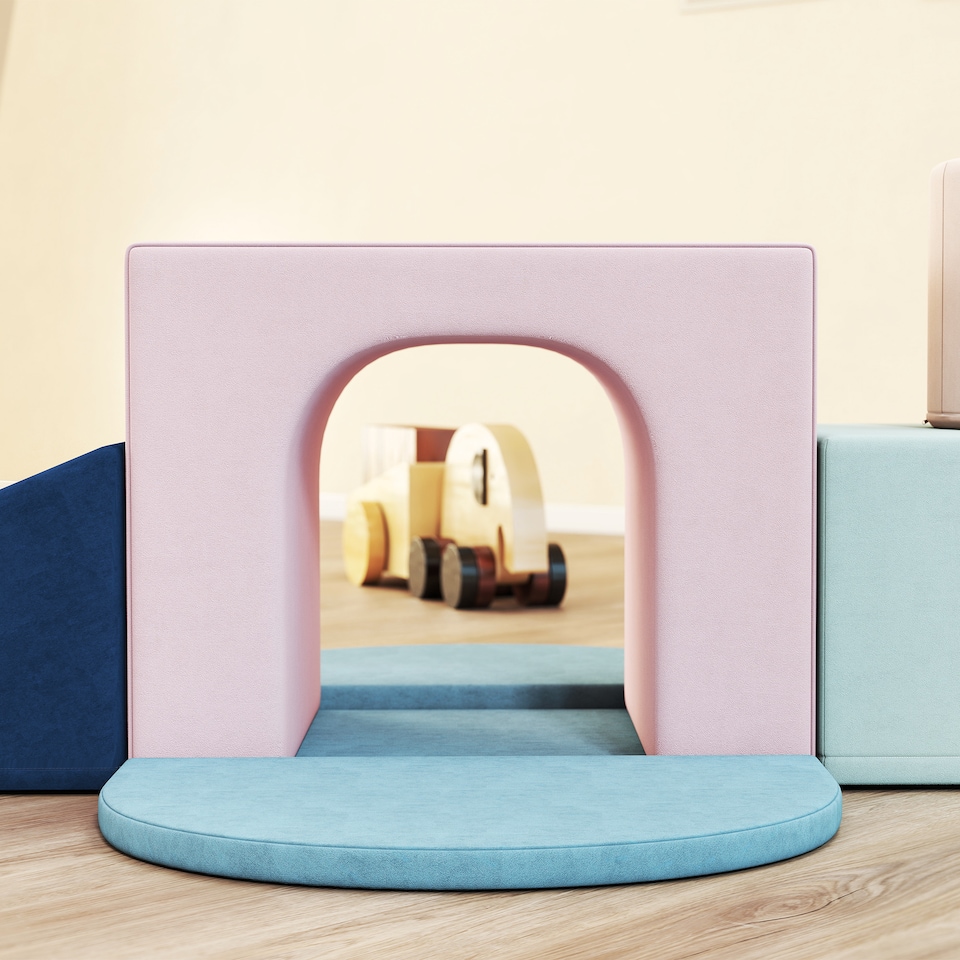 image 1 of AIYAPLAY Foam Blocks for Kids, 8 Piece Indoor Building Blocks for Climbing