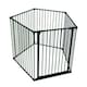 image 3 of Bettacare Extra Tall Pet Pen, Pentagon, Black, 105cm High, 5 Panels, 1x72cm Door Panel and 4x72cm Side Panels, Dog Pen for Pets Black