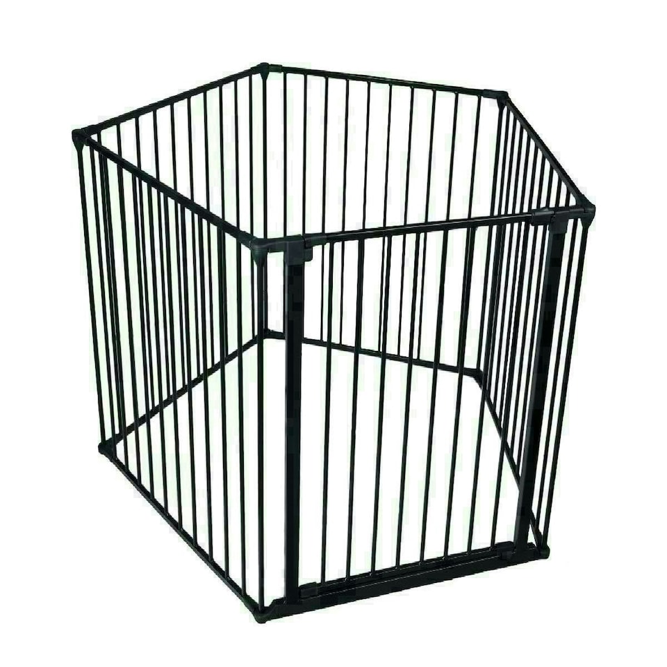 image 1 of Bettacare Extra Tall Pet Pen, Pentagon, Black, 105cm High, 5 Panels, 1x72cm Door Panel and 4x72cm Side Panels, Dog Pen for Pets Black