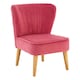 image 2 of Premier Kids Chair, Comfortable Seating Pink Velvet Chair, Easy to Clean Bedroom Chair, Adjustable Small Chair