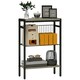 image 1 of HOMCOM Side Table with Storage, Small Table for Living Room, Bedroom Grey